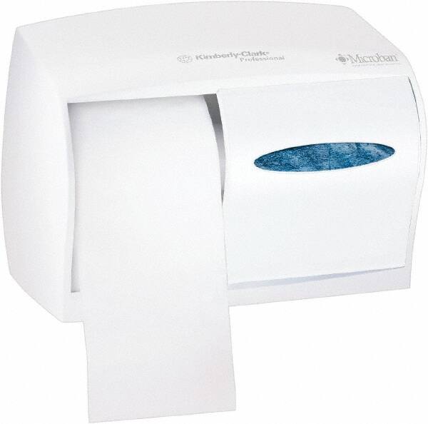 Coreless Standard Roll Toilet Paper Dispenser, 2 Roll Capacity, White, 11.0