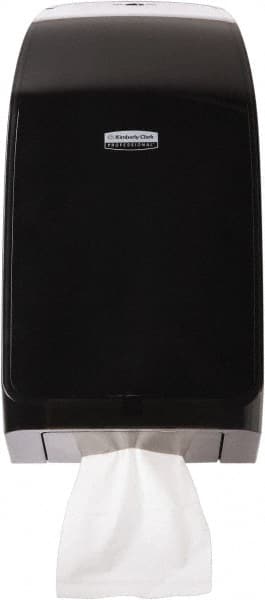 Hygienic Bathroom Tissue Dispenser, Black, 7.00