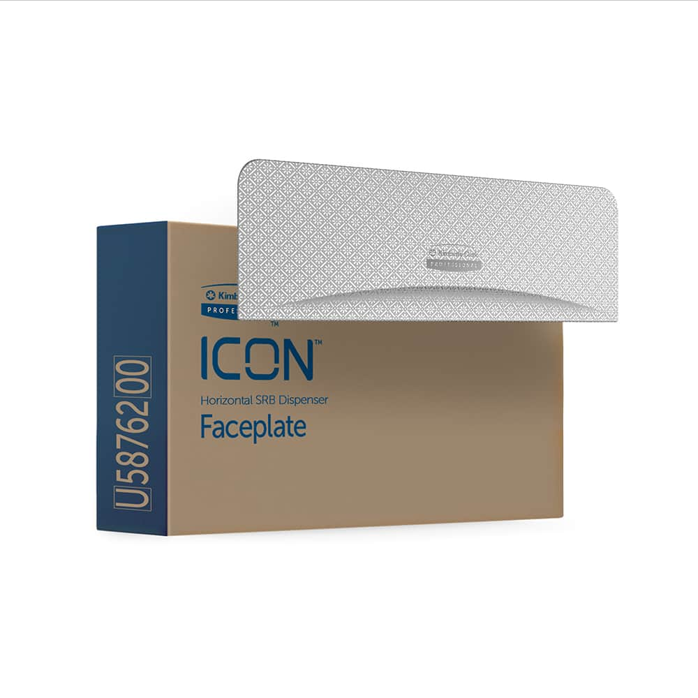 ICON Faceplate, Silver Mosaic Design, for Coreless Standard Roll Horizontal Toilet Paper Dispensers 2 Roll MPN:58762