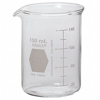 Beaker Low Form Glass 150mL PK48 MPN:14000-150