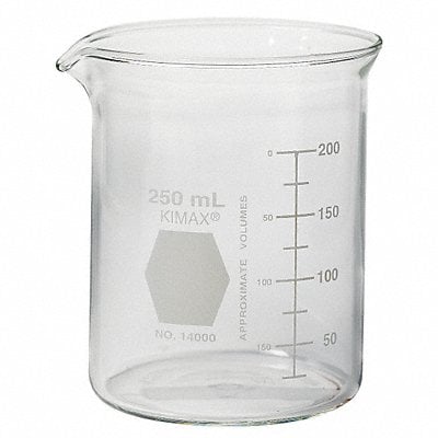 Beaker Low Form Glass 250mL PK48 MPN:14000-250