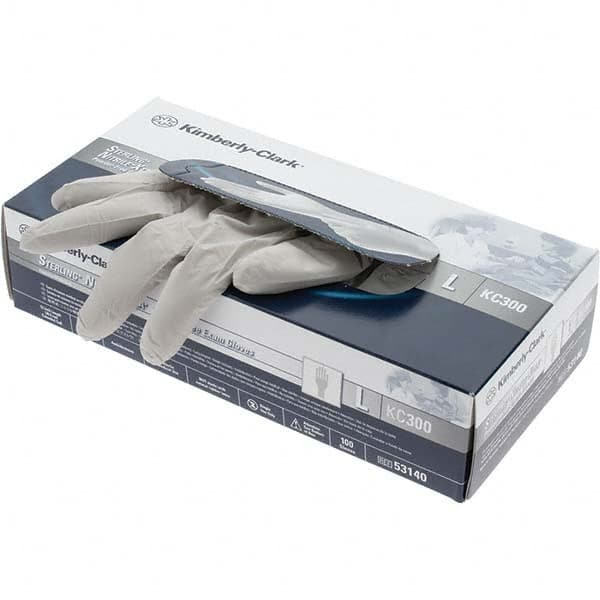 Disposable Gloves: Large, 3.5 mil Thick, Nitrile, Medical Grade MPN:53140