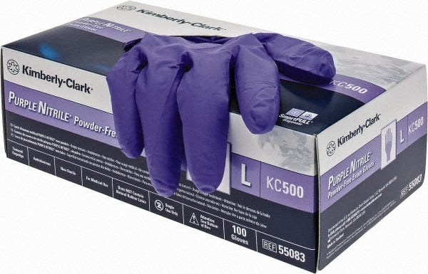 Disposable Gloves: Large, 6 mil Thick, Nitrile, Medical Grade MPN:55083