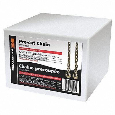 Transport Chain 4700 Lb 20 Ft x 5/16 In. MPN:10034-20BXGRA