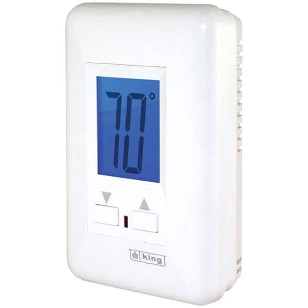 Thermostats, Thermostat Type: Line Voltage Wall Thermostat , Maximum Temperature: 95.0 , Minimum Temperature: 40.0 , Maximum Voltage: 240 V , Amperage: 22 A  MPN:ES230-R