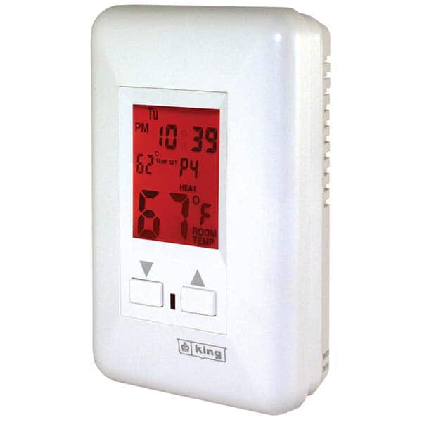 Thermostats, Thermostat Type: Line Voltage Wall Thermostat , Maximum Temperature: 95.0 , Minimum Temperature: 44.0 , Maximum Voltage: 240 V , Amperage: 22 A  MPN:ESP230-R