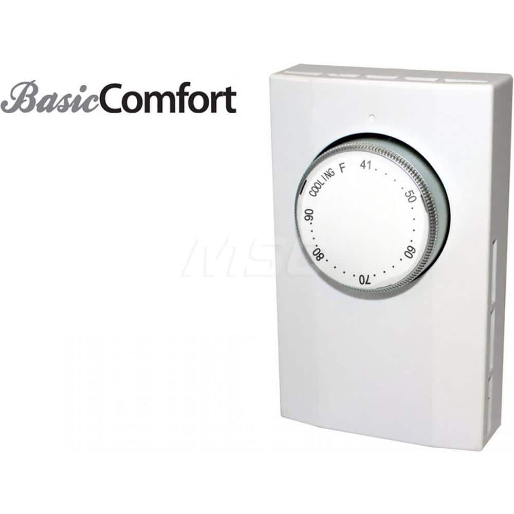 Thermostats, Thermostat Type: Line Voltage Wall Thermostat , Maximum Temperature: 90 , Minimum Temperature: 41 , Minimum Voltage: 120 , Maximum Voltage: 277  MPN:K101-C