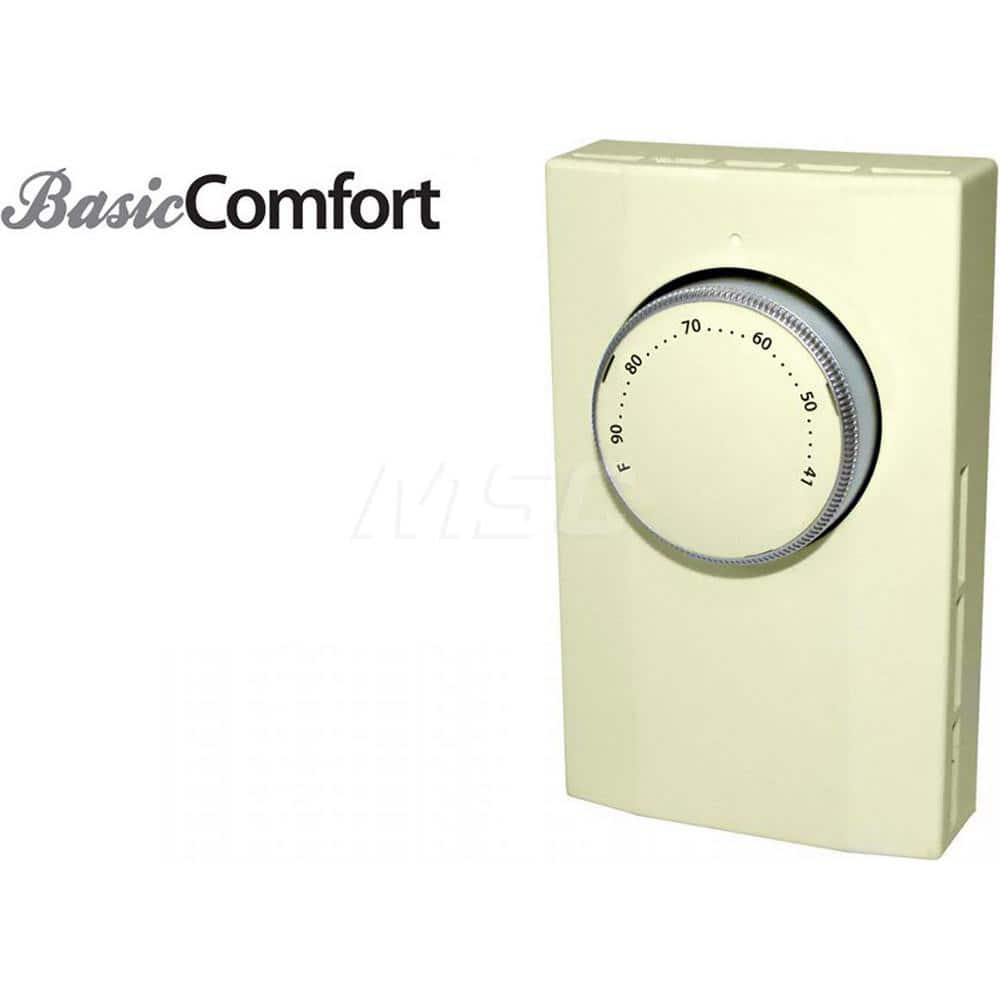 Thermostats, Thermostat Type: Line Voltage Wall Thermostat , Maximum Temperature: 90 , Minimum Temperature: 41 , Maximum Voltage: 277 , Amperage: 22  MPN:K101A