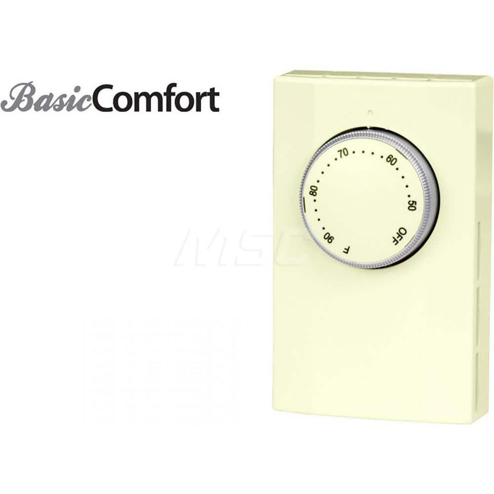 Thermostats, Thermostat Type: Line Voltage Wall Thermostat , Maximum Temperature: 90 , Minimum Temperature: 41 , Maximum Voltage: 277 , Amperage: 22  MPN:K102A