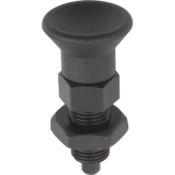 1/4-28, 10mm Thread Length, 3mm Plunger Diam, Hardened Locking Pin Knob Handle Indexing Plunger MPN:K0338.02903AJ