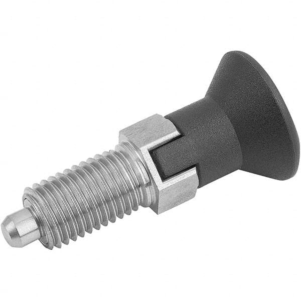 M24x2, 28mm Thread Length, 16mm Plunger Diam, Hardened Locking Pin Knob Handle Indexing Plunger MPN:K0338.03516