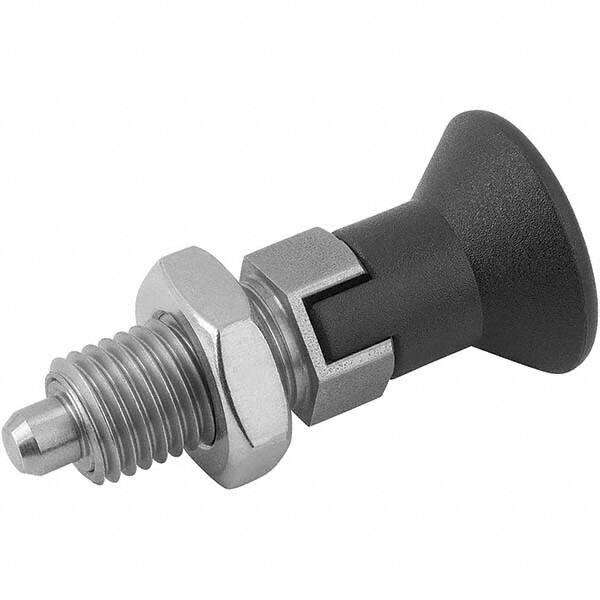 M20x1.5, 25mm Thread Length, 10mm Plunger Diam, Locking Pin Knob Handle Indexing Plunger MPN:K0338.14410