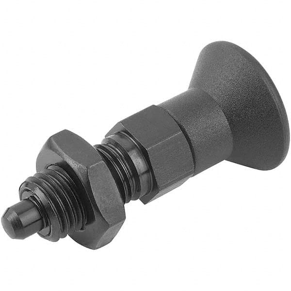 M10x1, 15mm Thread Length, 5mm Plunger Diam, Hardened Locking Pin Knob Handle Indexing Plunger MPN:K0338.2105