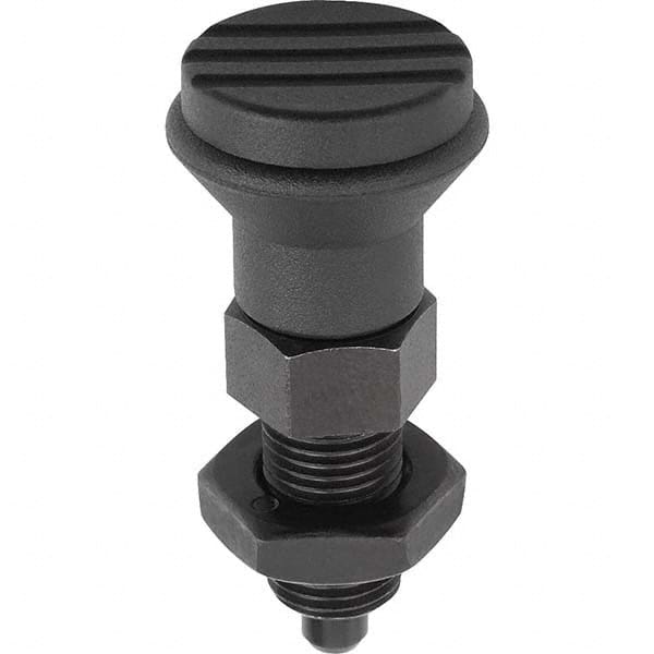 3/8-24, 15mm Thread Length, 5mm Plunger Diam, Hardened Locking Pin Knob Handle Indexing Plunger MPN:K0339.02105AL