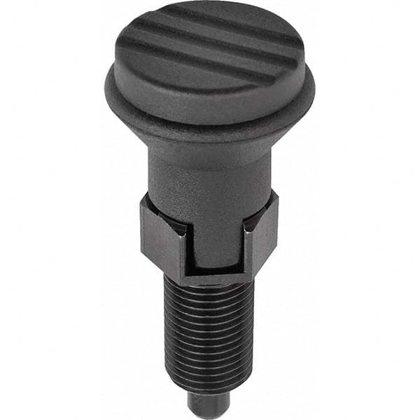 3/8-24, 15mm Thread Length, 5mm Plunger Diam, Hardened Locking Pin Knob Handle Indexing Plunger MPN:K0339.03105AL