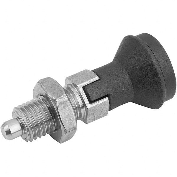 M16x1.5, 23mm Thread Length, 8mm Plunger Diam, Hardened Locking Pin Knob Handle Indexing Plunger MPN:K0339.04308