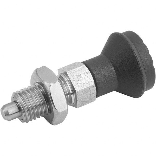 M10x1, 15mm Thread Length, 5mm Plunger Diam, Locking Pin Knob Handle Indexing Plunger MPN:K0339.12105