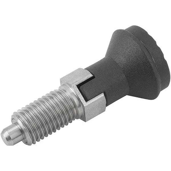 M12x1.5, 17mm Thread Length, 6mm Plunger Diam, Locking Pin Knob Handle Indexing Plunger MPN:K0339.13206