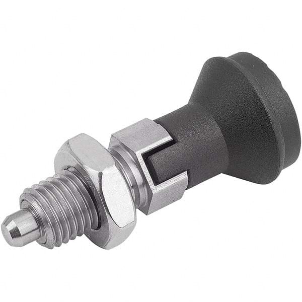 M20x1.5, 25mm Thread Length, 10mm Plunger Diam, Locking Pin Knob Handle Indexing Plunger MPN:K0339.14410