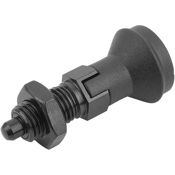 M12x1.5, 17mm Thread Length, 6mm Plunger Diam, Hardened Locking Pin Knob Handle Indexing Plunger MPN:K0339.4206