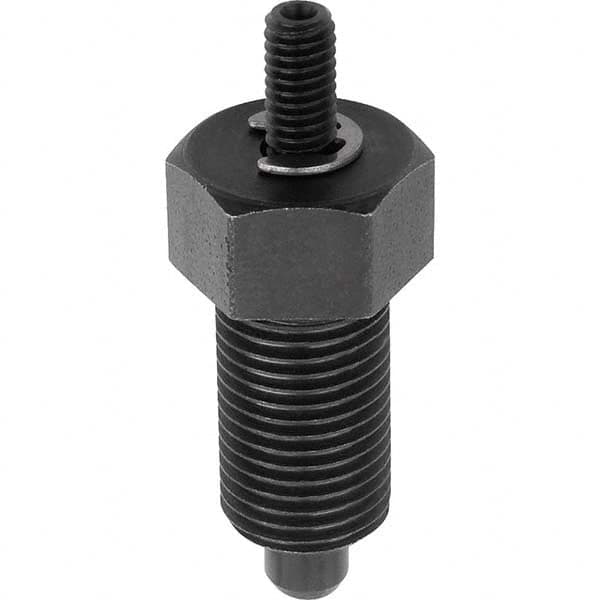 5/16-24, 13mm Thread Length, 4mm Plunger Diam, Hardened Locking Pin Knob Handle Indexing Plunger MPN:K0341.01004AK