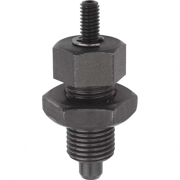 5/16-24, 13mm Thread Length, 4mm Plunger Diam, Hardened Locking Pin Knob Handle Indexing Plunger MPN:K0341.02004AK