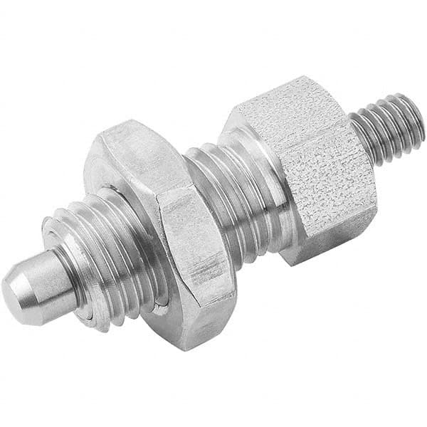 M10x1, 15mm Thread Length, 5mm Plunger Diam, Hardened Locking Pin Knob Handle Indexing Plunger MPN:K0341.02105