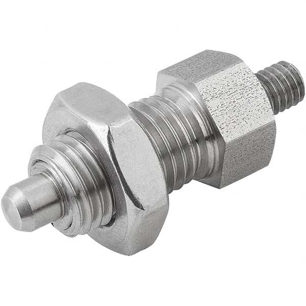 M12x1.5, 17mm Thread Length, 6mm Plunger Diam, Locking Pin Knob Handle Indexing Plunger MPN:K0341.12206