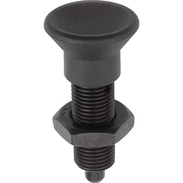 5/16-24, 21mm Thread Length, 4mm Plunger Diam, Hardened Locking Pin Knob Handle Indexing Plunger MPN:K0343.02004AK