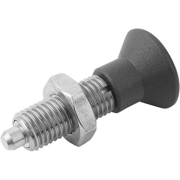 M16x1.5, 36mm Thread Length, 8mm Plunger Diam, Hardened Locking Pin Knob Handle Indexing Plunger MPN:K0343.02308