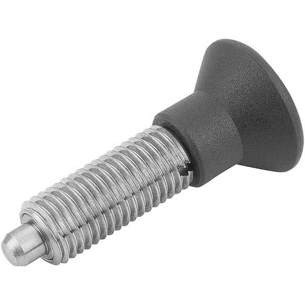 M8x1, 21mm Thread Length, 4mm Plunger Diam, Locking Pin Knob Handle Indexing Plunger MPN:K0343.11004