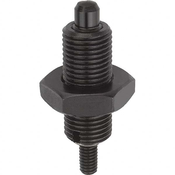 5/16-24, 21mm Thread Length, 4mm Plunger Diam, Hardened Locking Pin Knob Handle Indexing Plunger MPN:K0345.02004AK