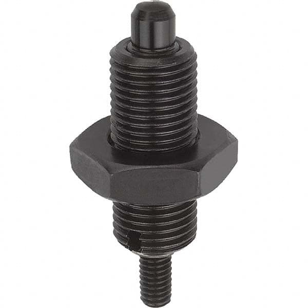 1/2-13, 28mm Thread Length, 6mm Plunger Diam, Hardened Locking Pin Knob Handle Indexing Plunger MPN:K0345.02206A5