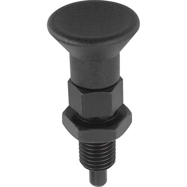 3/8-24, 15mm Thread Length, 5mm Plunger Diam, Hardened Locking Pin Knob Handle Indexing Plunger MPN:K0630.202105AL