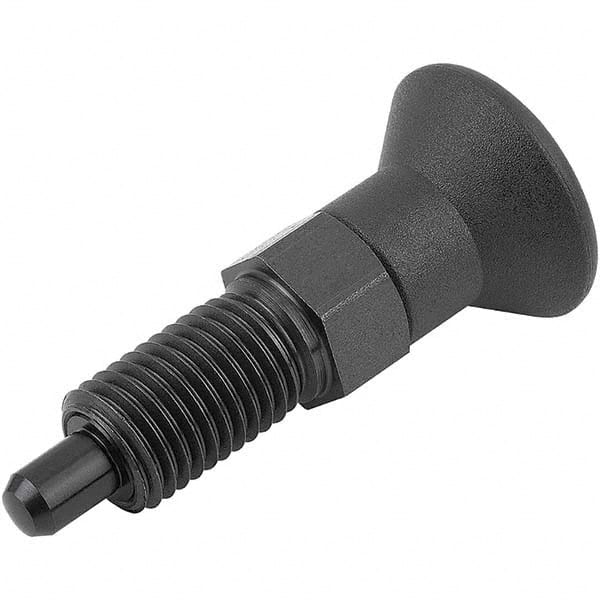 M12x1.5, 17mm Thread Length, 6mm Plunger Diam, Hardened Locking Pin Knob Handle Indexing Plunger MPN:K0630.21206
