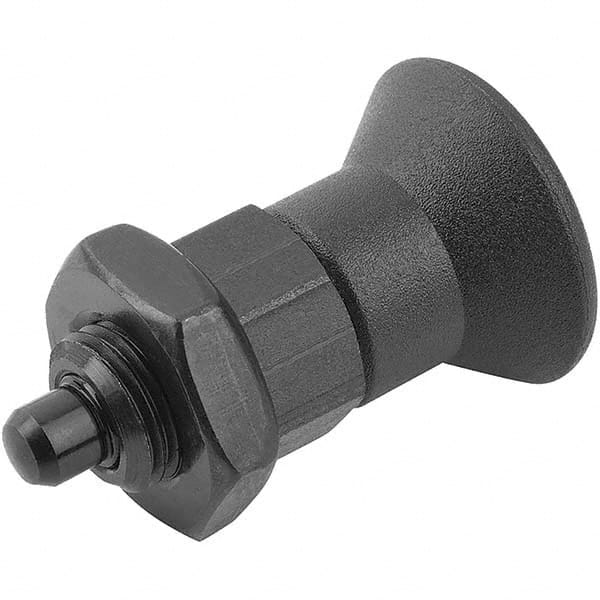 M20x1.5, 15mm Thread Length, 10mm Plunger Diam, Hardened Locking Pin Knob Handle Indexing Plunger MPN:K0631.6410