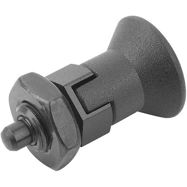 M8x1, 6mm Thread Length, 4mm Plunger Diam, Hardened Locking Pin Knob Handle Indexing Plunger MPN:K0631.8004
