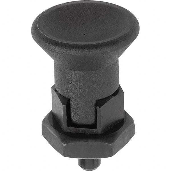 3/8-24, 8mm Thread Length, 5mm Plunger Diam, Hardened Locking Pin Knob Handle Indexing Plunger MPN:K0631.8105AL