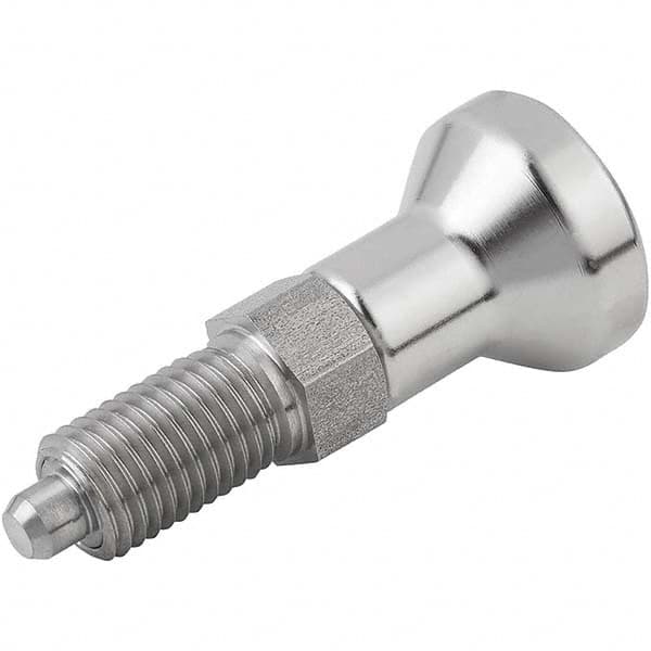 M8x1, 13mm Thread Length, 4mm Plunger Diam, Hardened Locking Pin Knob Handle Indexing Plunger MPN:K0632.001004