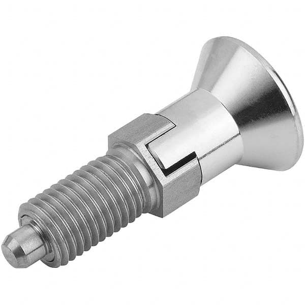 M16x1.5, 23mm Thread Length, 8mm Plunger Diam, Hardened Locking Pin Knob Handle Indexing Plunger MPN:K0632.003308