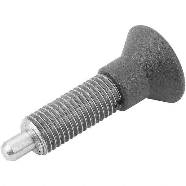 M6x0.75, 17mm Thread Length, 3mm Plunger Diam, Locking Pin Knob Handle Indexing Plunger MPN:K0633.211903