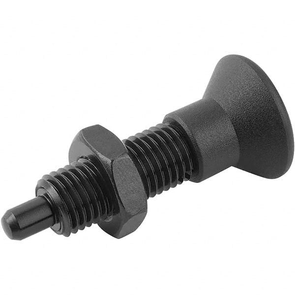 M24x2, 50mm Thread Length, 16mm Plunger Diam, Hardened Locking Pin Knob Handle Indexing Plunger MPN:K0633.22516
