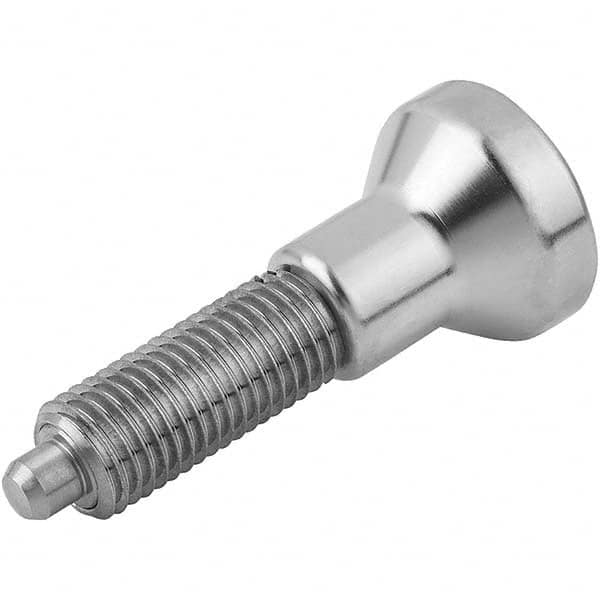 M12x1.5, 28mm Thread Length, 6mm Plunger Diam, Hardened Locking Pin Knob Handle Indexing Plunger MPN:K0634.001206