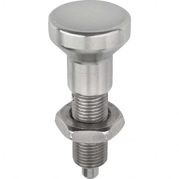 5/16-24, 21mm Thread Length, 4mm Plunger Diam, Hardened Locking Pin Knob Handle Indexing Plunger MPN:K0634.002004AK