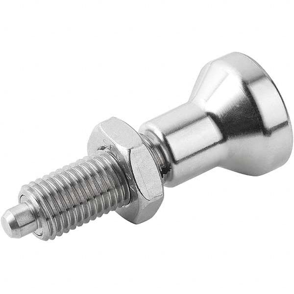 M24x2, 50mm Thread Length, 16mm Plunger Diam, Hardened Locking Pin Knob Handle Indexing Plunger MPN:K0634.002516