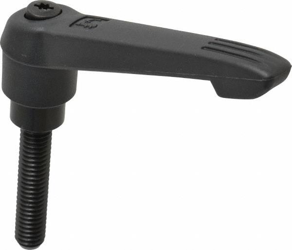 Threaded Stud Adjustable Clamping Handle: 3/8-16 Thread, 0.85