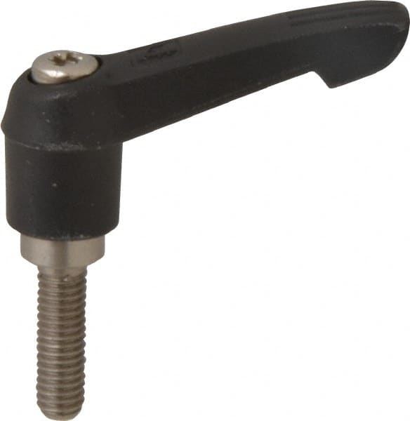 Metric Threaded Stud Adjustable Clamping Handle: M6 x 1.00 Thread, 13 mm Hub Dia, Fiberglass with Stainless Steel Components MPN:K0270.1061X20