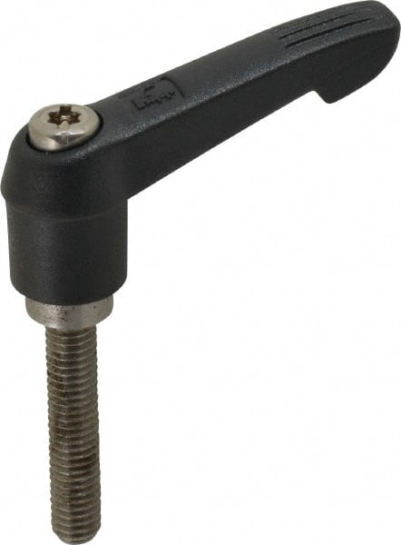 Metric Threaded Stud Adjustable Clamping Handle: M6 x 1.00 Thread, 13 mm Hub Dia, Fiberglass with Stainless Steel Components MPN:K0270.1061X30