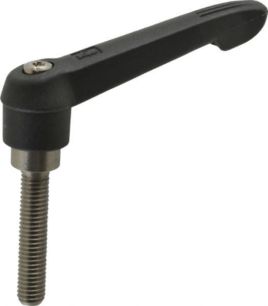 Metric Threaded Stud Adjustable Clamping Handle: M8 x 1.25 Thread, 18 mm Hub Dia, Fiberglass with Stainless Steel Components MPN:K0270.2081X40