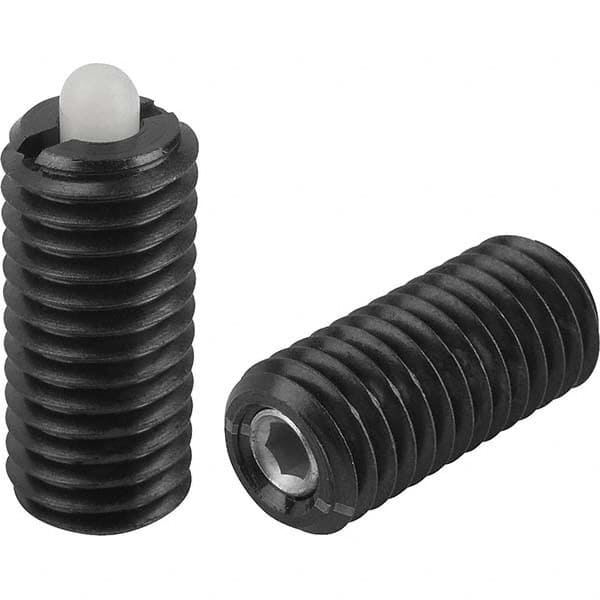 Threaded Spring Plunger: 3/8-16, 0.8661